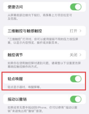 招远苹果授权维修站分享iPhone轻点无法唤醒怎么办 