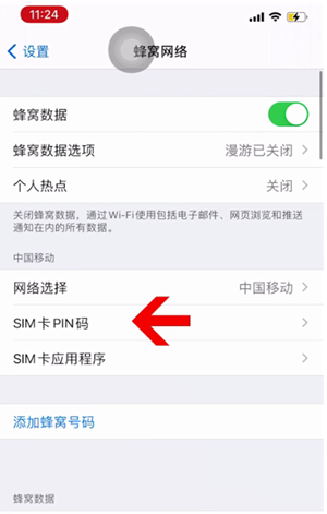 招远苹果14维修网分享如何给iPhone14的SIM卡设置密码 