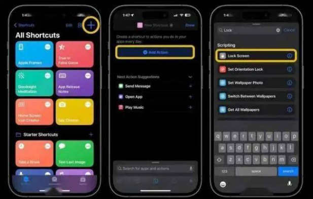 招远苹果14锁屏维修店分享iPhone14升级iOS16.4后如何创建锁屏快捷方式 